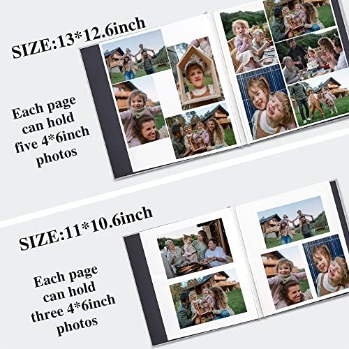 Vienrose Photo Album with Window Self Adhesive 13x12.6 120 Pages Light Grey - Image 6