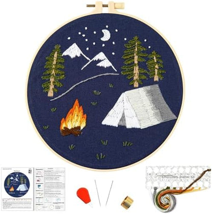 Crafmanoe Christmas Embroidery Kits for Beginners Adults, Hand Embroidery Starter Kits, Christmas Cross Stitch Kits for Beginners Craft Kits for Adults Women, Embroidery Hoops, Thread & Video Tutorial by Unknown