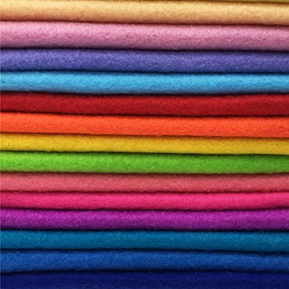 28pcs Thick 1.4mm Soft Felt Fabric Sheet Assorted Color Felt Pack DIY Craft Sewing Squares Nonwoven Patchwork (25x25cm) - Image 3