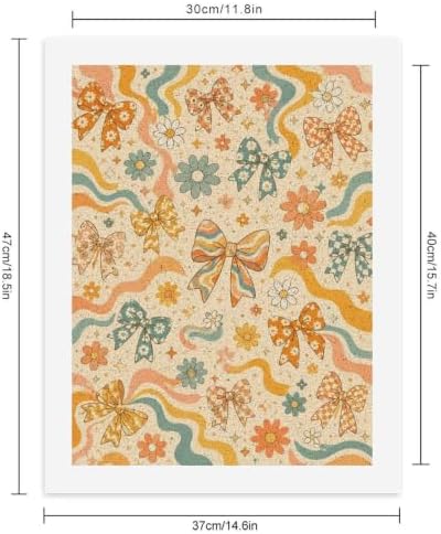 Bozfoxa Paint by Numbers Kit for Adults Beginner Retro Floral Bows - Image 2
