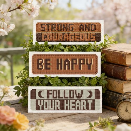 ORIGACH 6 Set Men Inspirational Scripture Cross Stitch Bookmark Kit - Image 6