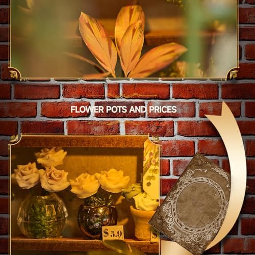 Flower Shop Miniature House Kit, DIY Dollhouse with LED - Image 4