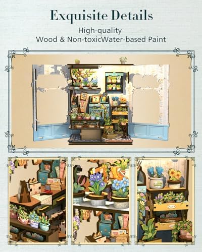 Cutefun Book Nook Kit - DIY Miniature Dollhouse Kit for Adults and Teens - Image 5