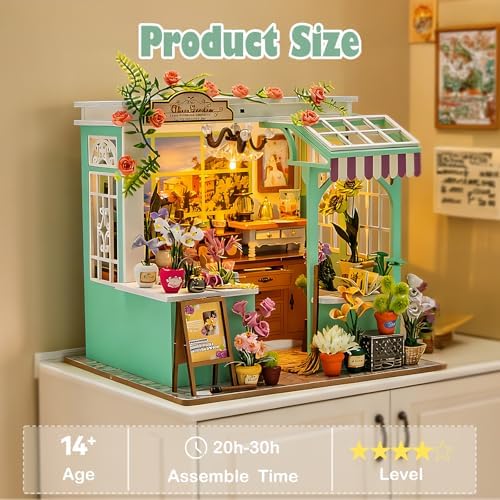 DIY Miniature House Kit, Mini House Building kit for Adults, Flower Garden - Image 2