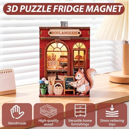 Book Nook Kit DIY Miniature House 3D Wooden Puzzle Bookshelf Decor - Image 3
