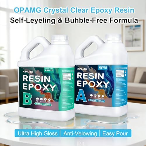 2 Gallon Epoxy Resin Kit – Self-Leveling, Bubble-Free, Non-Yellowing, High Gloss Finish–1:1 Mix Ratio for DIY Crafts, Table Tops, Coasters, Jewelry, Wood Furniture – Fast Curing & Beginner Friendly - Image 7