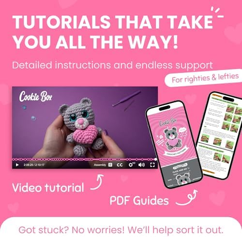 Cookie Box Crochet Kit for Beginners, Bear Ted - Image 4
