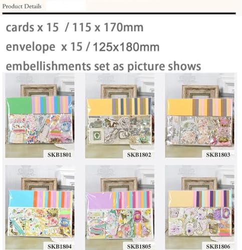 Huralona Greeting Card Making Supplies Envelope Kit Gift Anniversary Craft - Image 4