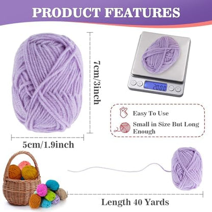 MAQIHAN Acrylic Yarn for Crocheting - 15x20g Soft Knitting Yarn for Crafts - Image 7