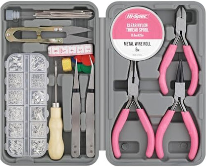 Hi-Spec Jewelry Making Supplies Kit for Adults with Findings Accessories by Hi-SpecToolsUSA