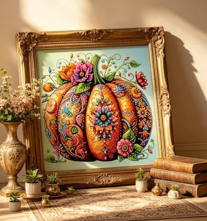 Diamond Art Kits for Adults,Special Shaped Pumpkin Diamond Painting - Image 3