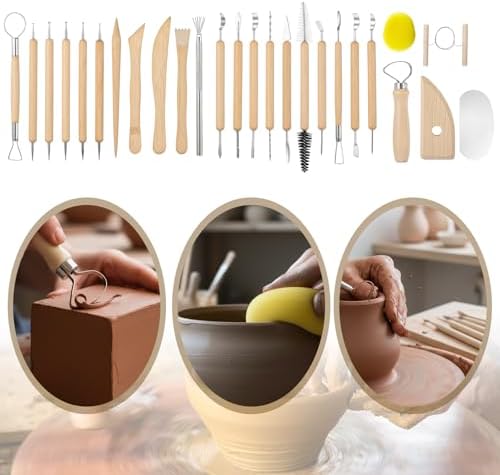 40 Pc Clay Sculpting Tool Set,Pottery Carving Tool Kit,Clay Modeling Tool - Image 5