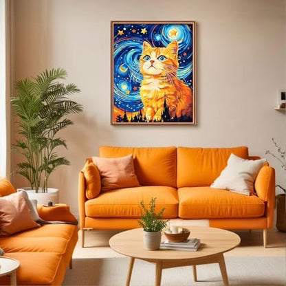 Paint by Numbers Kit for Adults,Cat Paint by Numbers Animals,16x20 lnch - Image 3