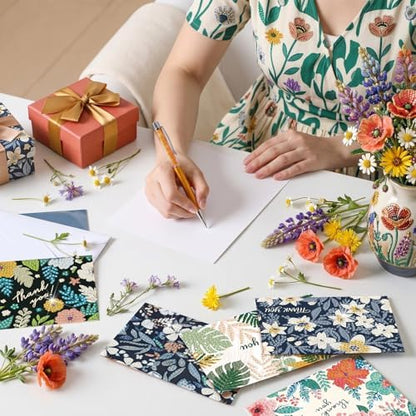Saillong 12 Pack Thank You Diamond Painting Greeting Card Kit DIY Flower Thanks Diamond Art Cards with Envelope 5D Rhinestones Painting Making Kit for Adults Beginner DIY Crafts Thanksgiving Gifts - Image 2