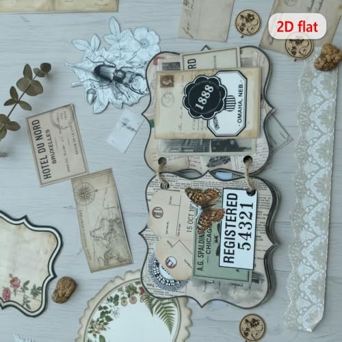 XINPOCUT Folio,Assembly Kit Mini Project,Folio Booklet Craft Kit, Junk Journal Kit, Scrapbooking Supplies, Journaling Decor, Mini Folio Writer Folder Project, Arts & Crafts Gifts - Image 6
