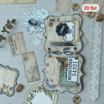 XINPOCUT Folio,Assembly Kit Mini Project,Folio Booklet Craft Kit, Junk Journal Kit, Scrapbooking Supplies, Journaling Decor, Mini Folio Writer Folder Project, Arts & Crafts Gifts - Image 6