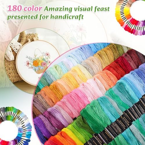 LOVIMAG Embroidery Thread 180pcs Friendship Bracelet String Floss Kit Yarn - Image 5