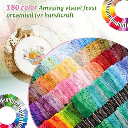 LOVIMAG Embroidery Thread 180pcs Friendship Bracelet String Floss Kit Yarn - Image 5