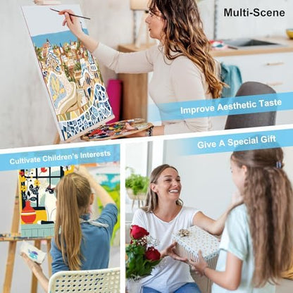 Offito 6 Pack Paint by Numbers Kit for Adults, Party, 10x14 Inch - Image 7