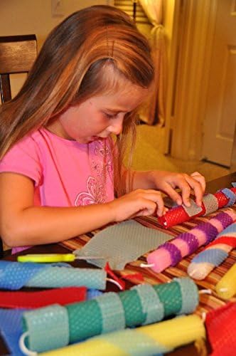 Make Your Own Beeswax Candle Kit - Includes 10 Full Size 100% Beeswax Honeycomb Sheets in Purple and Approx. 6 Yards (18 Feet) of Cotton Wick. Each Sheet Measures Approx. 8" x 16 1/4". - Image 4
