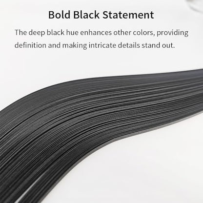 Acoeitl Quilling Paper Strips 240 Strips Black Paper Quilling Set Width 3mm Length 54cm Quilling Supplies DIY Quilling Paper Quilling Art Strip for Crafts (2 Pack) - Image 3