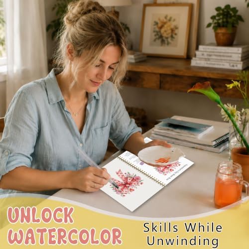 Holiday Bow Watercolor Workbook, Christmas and Halloween Painting Book - Image 5