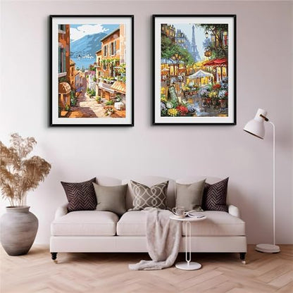 QUITEDEW 2 Pack Scenery Paint by Numbers Kits for Adults,16x20 Inch. - Image 3