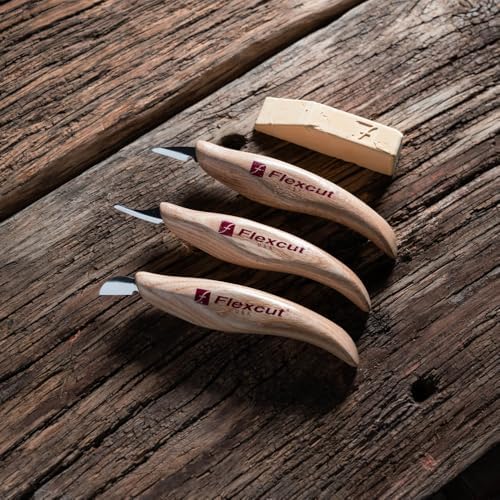 Flexcut Wood Carving Set | Detail Knife Set, with Mini-Pelican, Carving, and Detail Knife | 1095 High Carbon Steel Blades | KN400 | Made in the U.S.A - Image 3