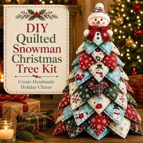 2026 New Christmas & Halloween DIY Quilted Fabric Tree Kit, 3D Layered Sewing Craft Set for Beginners, Christmas Tree Quilt Kit, Handmade Tabletop Holiday Decor, Gift for Craft Lover - Image 2