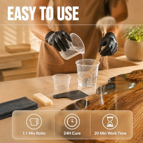LET'S RESIN EPOXY RESIN 1 Gallon High Viscosity Resin for Table Top - Image 5