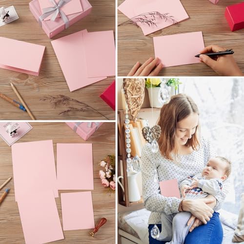 50 Pack Blank Folded Cardstock Cards, Pink, 4x6 - Image 7