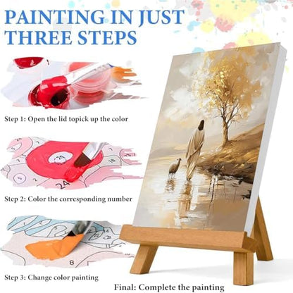Jesus Paint by Numbers Kit for Adults Framed Canvas 12X16 in, Frameworkless - Image 6