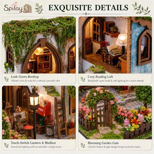 Spilay DIY Miniature House Kit for Adults, Garden Dollhouse Building Kit - Image 7