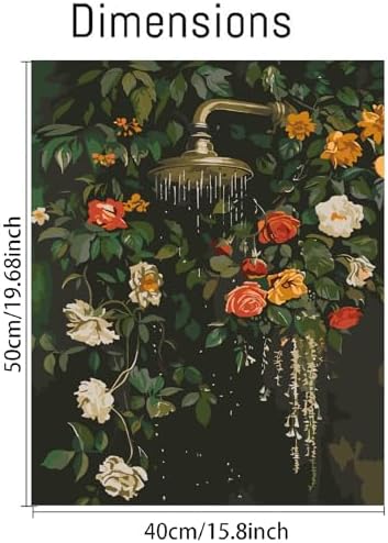 VIGEGU Flowers Paint by Numbers Kit for Adults Beginner,Easy Adult Paint by Number Kits on Canvas DIY Painting for Beginners Art by Numbers for Home Wall Decor 16x20 Inch - Image 4