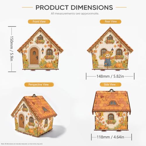 FRANDEK DIY Wooden House Diamond Art Kit for Adults (Autumn Harvest) - Image 6