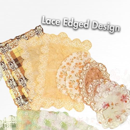 OKUPAN Vintage Floral Scrapbook Paper & Journaling Stickers (100pcs) Assorted Set (Yellow) - Scrapbook Supplies for Bullet Journaling, Retro Crafts, Planner, Mixed Media, Card Making - Image 4