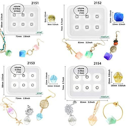 Beads Resin Molds with Hole for Gemstone Cabochon Jewelry Casting 14-Count - Image 4