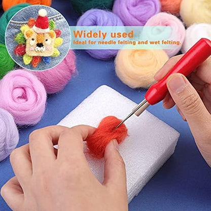 Mayboos 54 Colors Needle Felting Wool, 5.71oz Wool Roving - Image 5