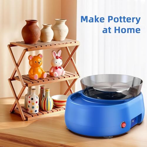 6 inch Home Pottery Wheel for Pottery Craft - Complete Pottery Kit for Beginners, Two-Way Rotation, 2.2lb Air Dry Clay, Arts and Crafts Sculpting Tools, Craft Gifts - Image 5