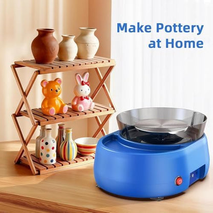 6 inch Home Pottery Wheel for Pottery Craft - Complete Pottery Kit for Beginners, Two-Way Rotation, 2.2lb Air Dry Clay, Arts and Crafts Sculpting Tools, Craft Gifts - Image 5