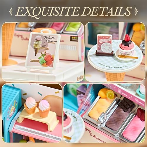 Miniature Ice Cream Shop DIY Kit with Display Case - Image 4