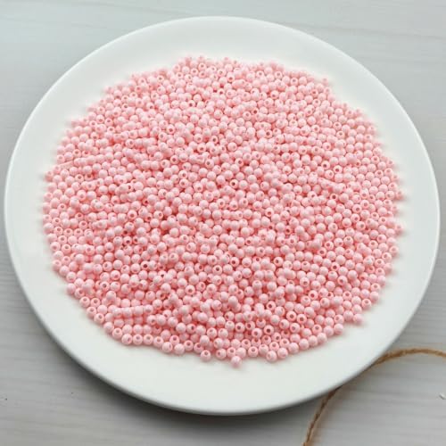 2000pcs Acrylic Round Beads for Crafts 4mm Resin Candy Color Spacer Beads with Hole for Jewelry Making Sewing Crafts Decoration Necklaces Bracelets Earrings Supplies(Light Pink) - Image 2