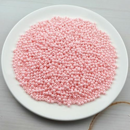 2000pcs Acrylic Round Beads for Crafts 4mm Resin Candy Color Spacer Beads with Hole for Jewelry Making Sewing Crafts Decoration Necklaces Bracelets Earrings Supplies(Light Pink) - Image 2
