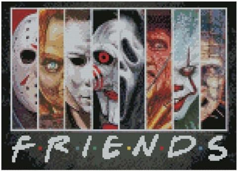 Halloween Cross Stitch Stamped Kits for Adults Beginners Home Wall Decor by Paintcolordiamondpainting