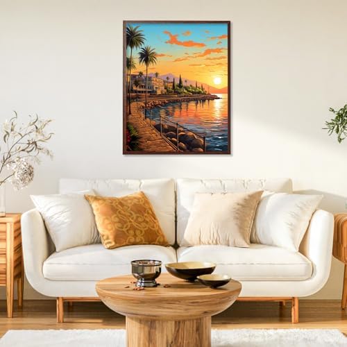 Paint by Numbers Kit for Adults, Sunset DIY Painting Kit, 16x20 Inch - Image 2