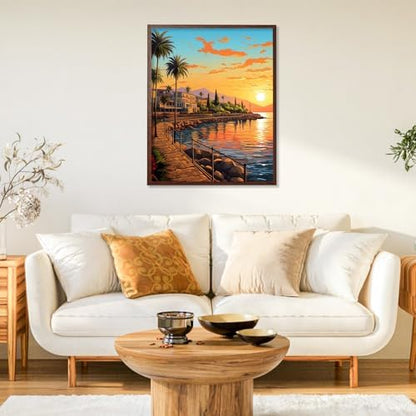Paint by Numbers Kit for Adults, Sunset DIY Painting Kit, 16x20 Inch - Image 2