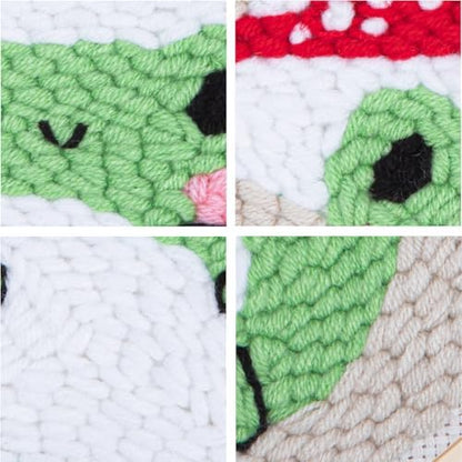 Louise Maelys Punch Needle Kit for Beginners with Mushroom Frog Pattern - Image 4