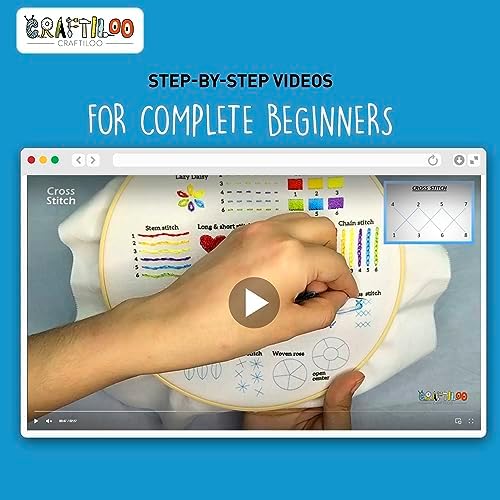 Cat Embroidery Kit for Beginners - Stamped Cross Stitch for Adults - Image 3