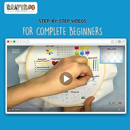 Cat Embroidery Kit for Beginners - Stamped Cross Stitch for Adults - Image 3