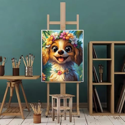 Natuyalo Paint by Numbers Kits for Adults Beginner Animal, Flowers and Dog DIY Art Crafts Kits on Canvas, 3 Brushes and Acrylic Paint for Home Wall Decor 16x20 inch (Without Frame) - Image 2